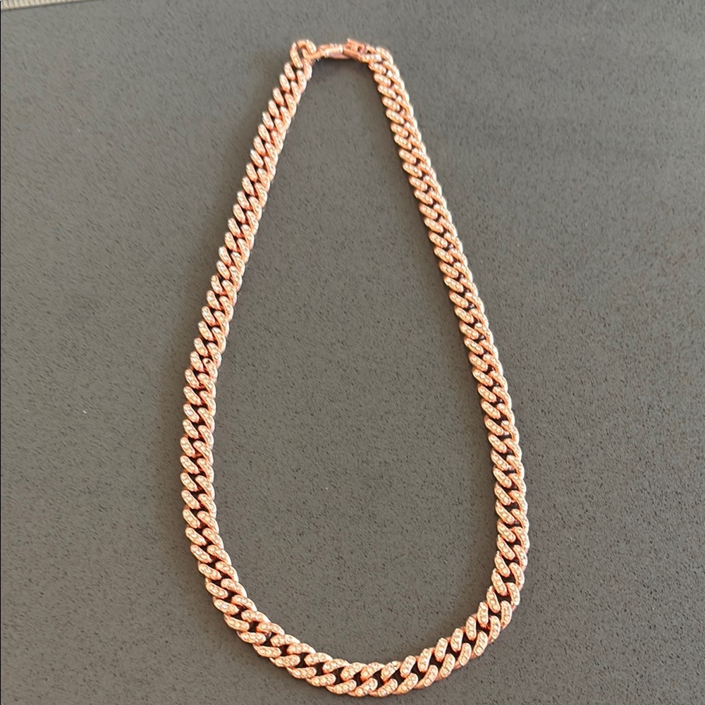 Rose gold coloured with mini gems